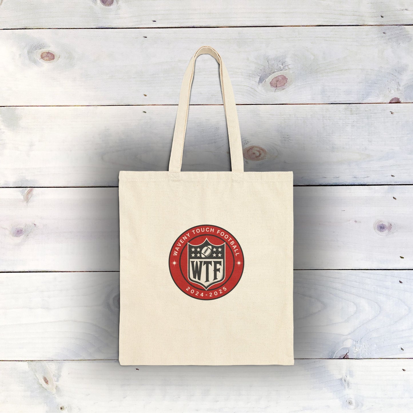 Waveny Touch Football - Cotton Canvas Tote Bag