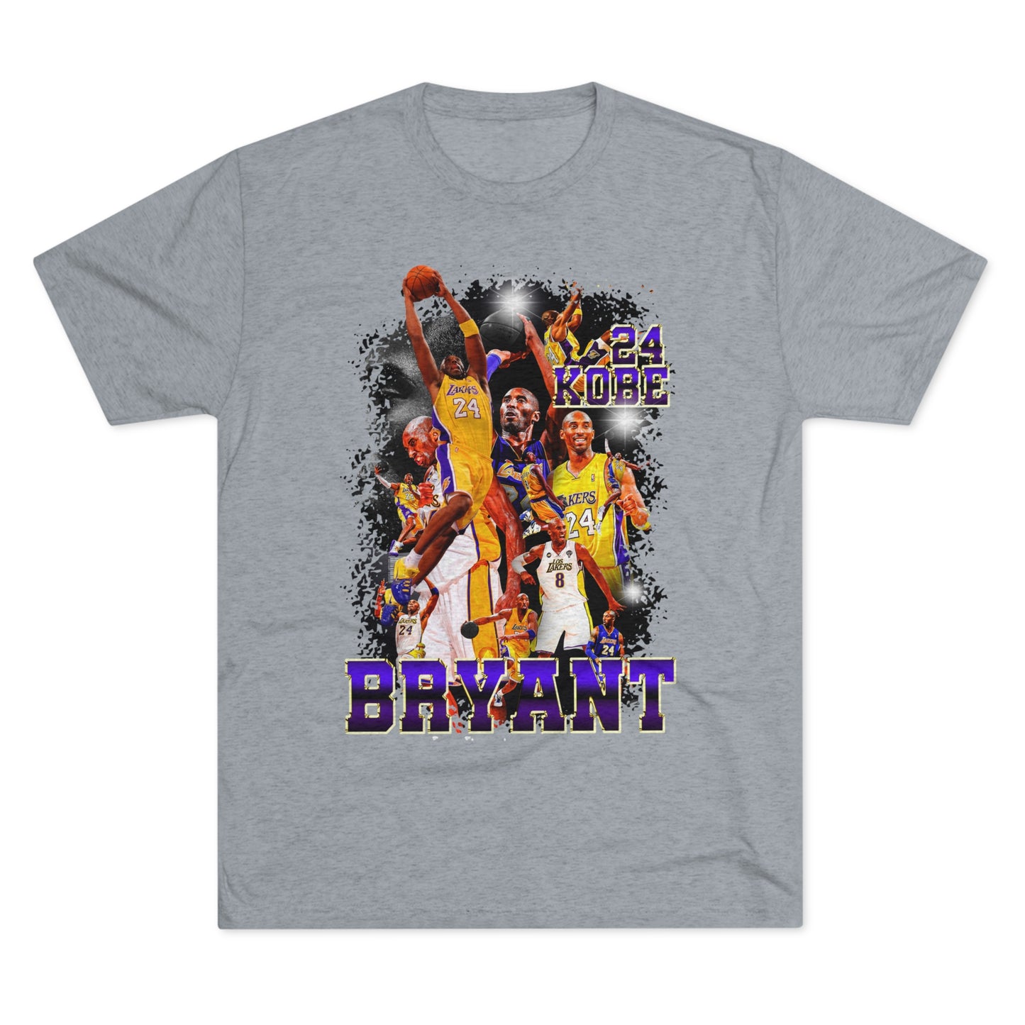 Kobe Bryant Retro Vibes Tri-Blend T-Shirt - Vintage-Inspired Ultra-Soft Basketball Legend Tee