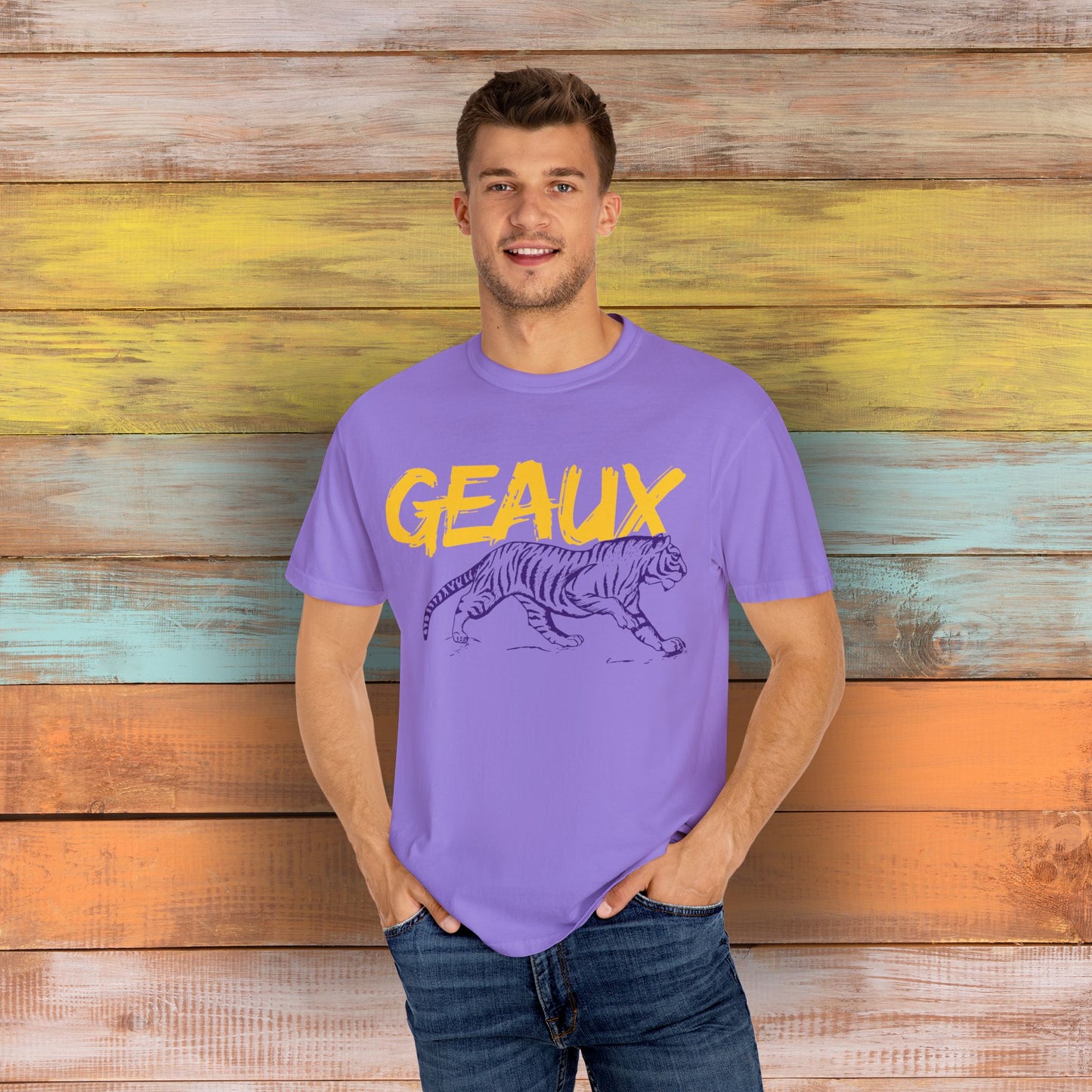 Geaux Tigers Comfort Colors 1717 Garment-Dyed T-Shirt