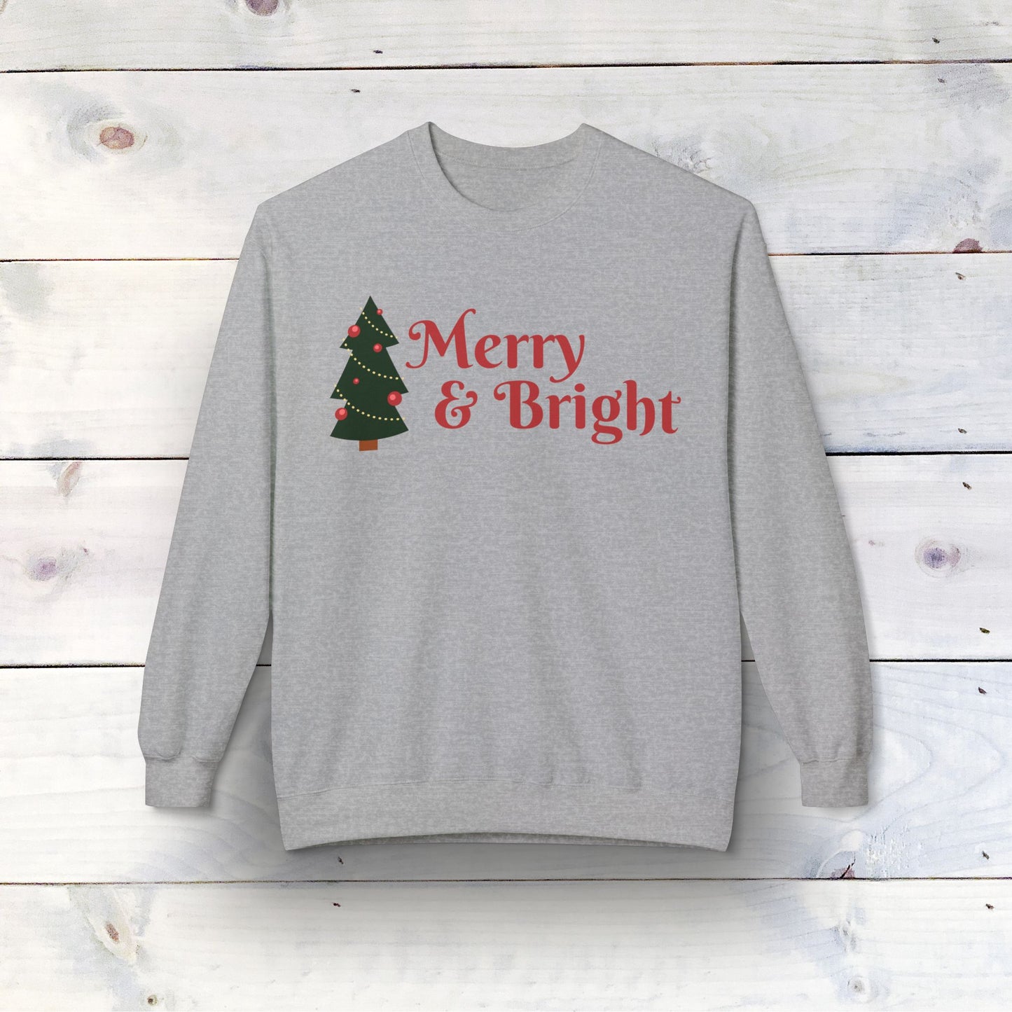 Merry & Bright - Unisex Midweight Softstyle Fleece Crewneck Sweatshirt