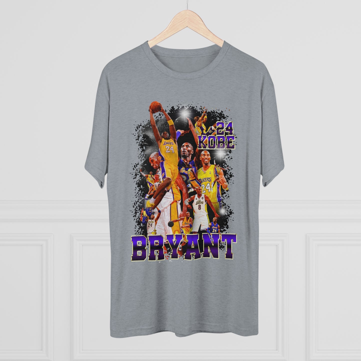 Kobe Bryant Retro Vibes Tri-Blend T-Shirt - Vintage-Inspired Ultra-Soft Basketball Legend Tee