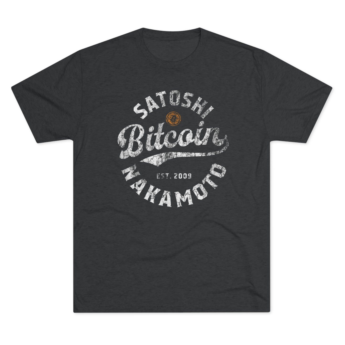 Satoshi Nakamoto Bitcoin Tribute Tee - Ultra-Soft Tri-Blend Cryptocurrency Shirt