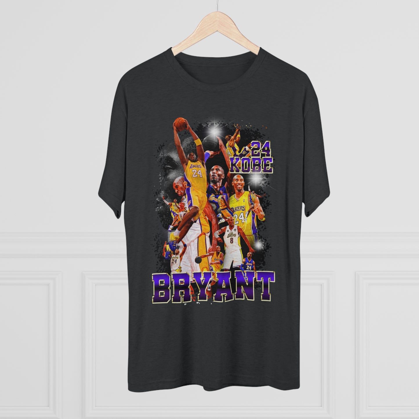 Kobe Bryant Retro Vibes Tri-Blend T-Shirt - Vintage-Inspired Ultra-Soft Basketball Legend Tee