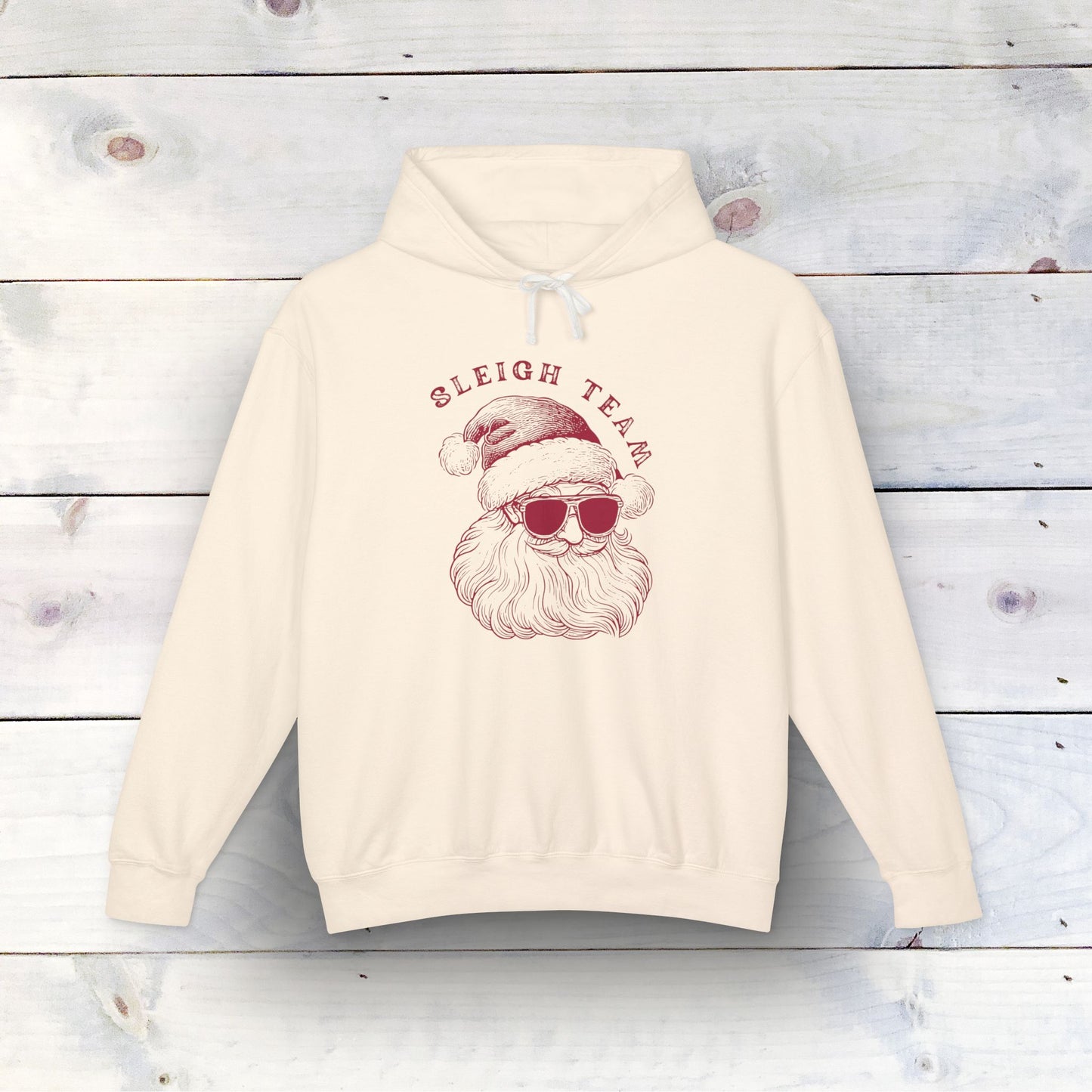 Sleigh Team - Christmas Ready Unisex Lightweight Hooded Sweatshirt