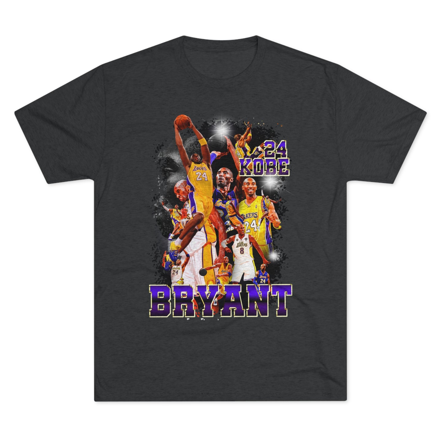Kobe Bryant Retro Vibes Tri-Blend T-Shirt - Vintage-Inspired Ultra-Soft Basketball Legend Tee