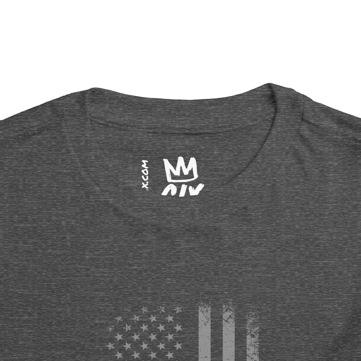 American Flag Toddler Heather Tee - Soft Airlume Cotton, Comfortable & Stylish