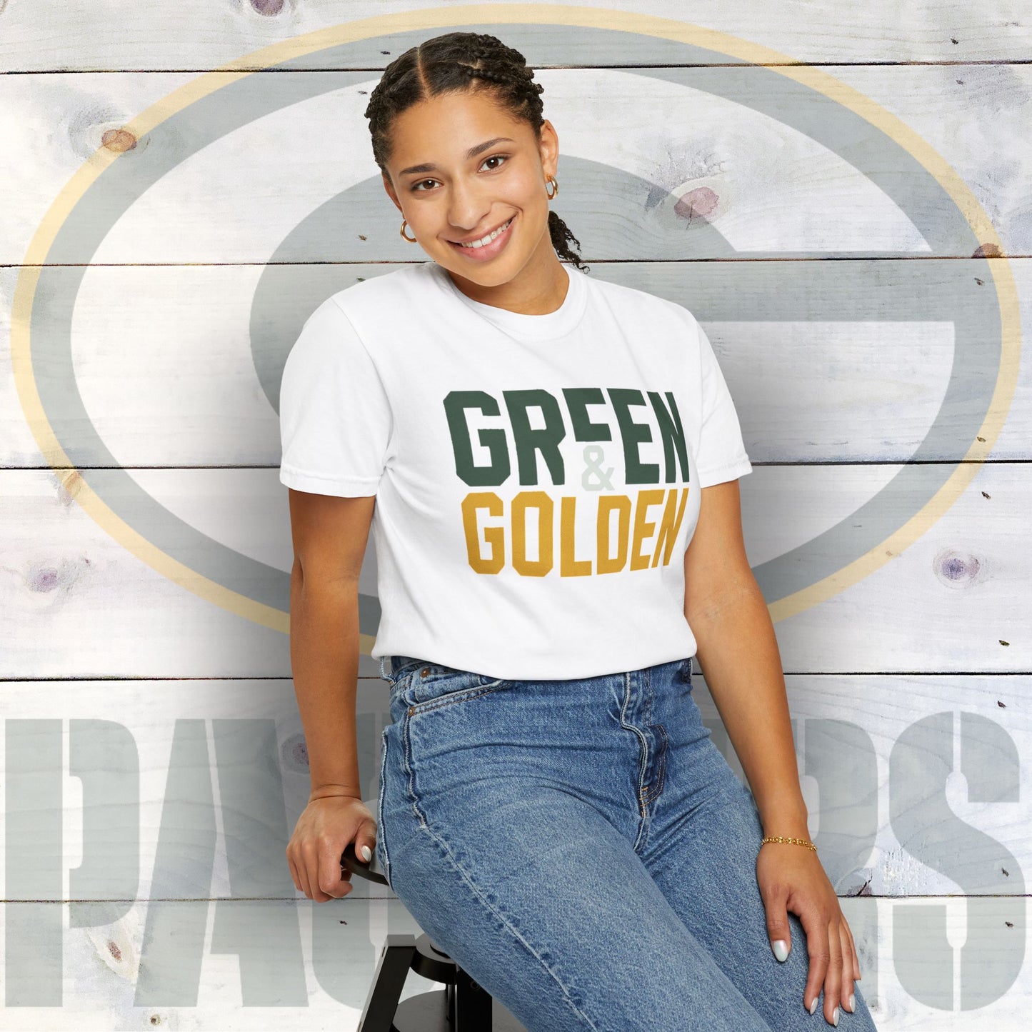 Green & Golden Team Spirit Tee - Unisex Garment-Dyed T-Shirt -