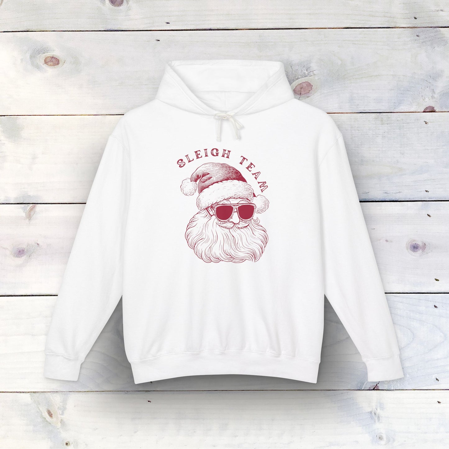 Sleigh Team - Christmas Ready Unisex Lightweight Hooded Sweatshirt