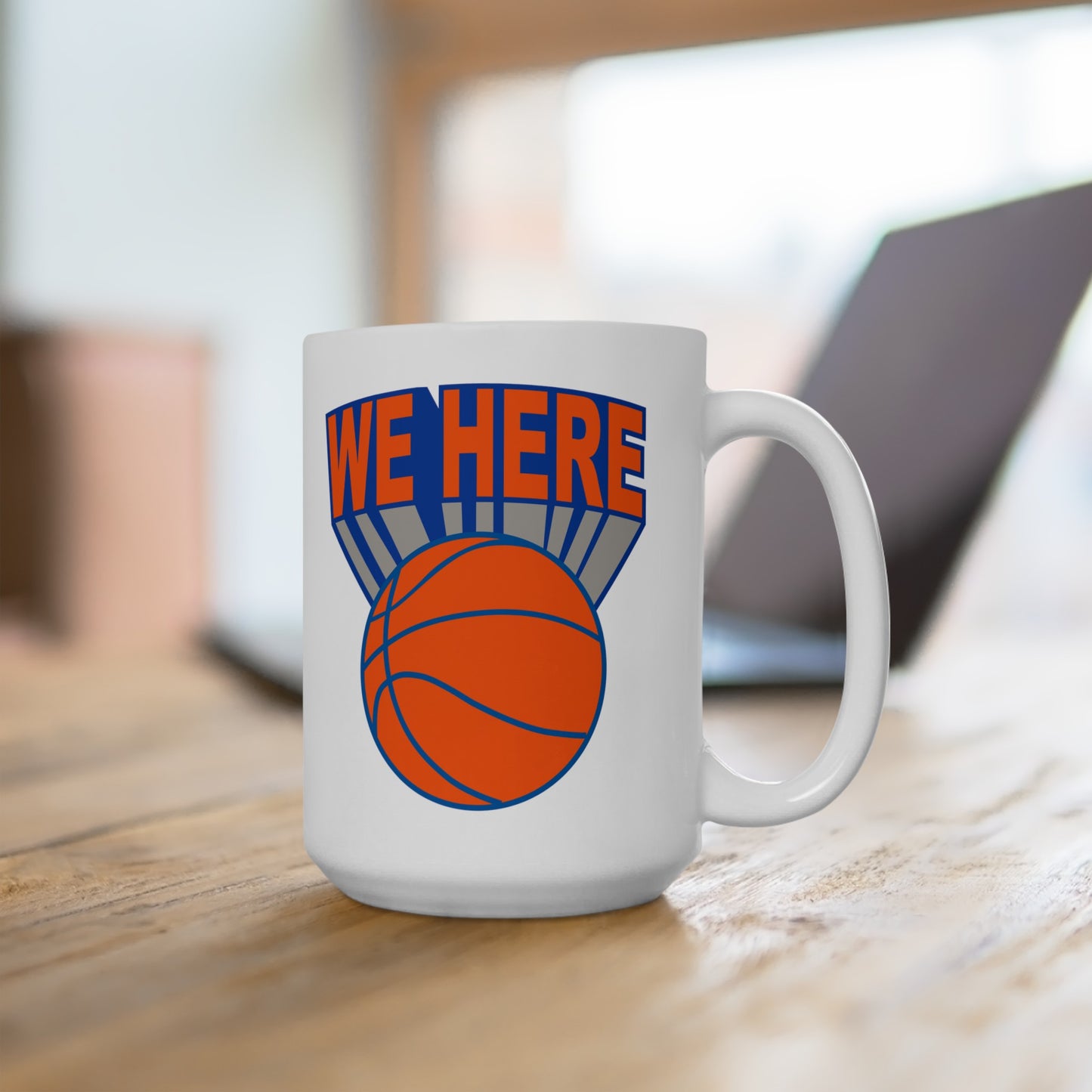 New York 'We Here' 15oz Ceramic Mug - Microwave & Dishwasher Safe