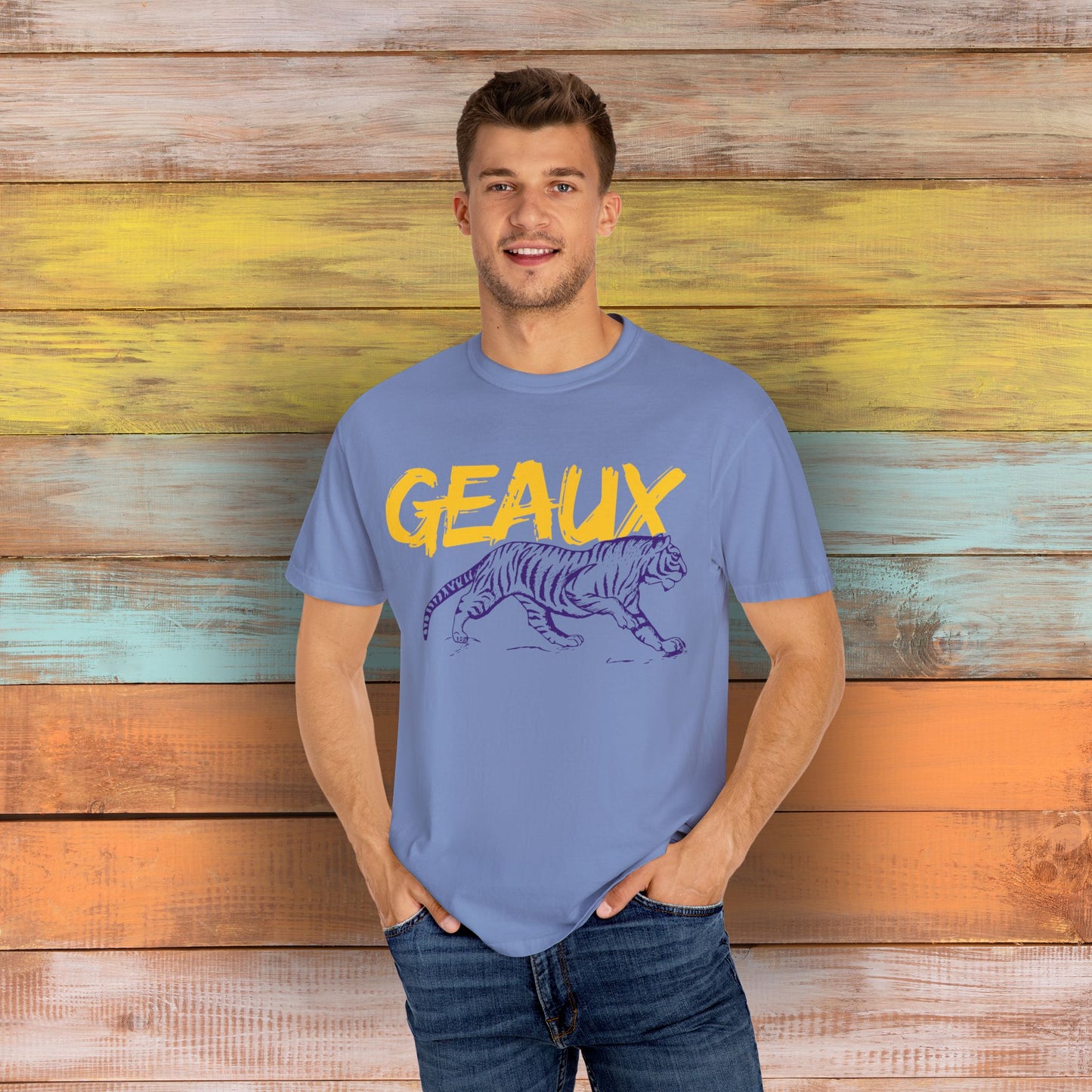 Geaux Tigers Comfort Colors 1717 Garment-Dyed T-Shirt