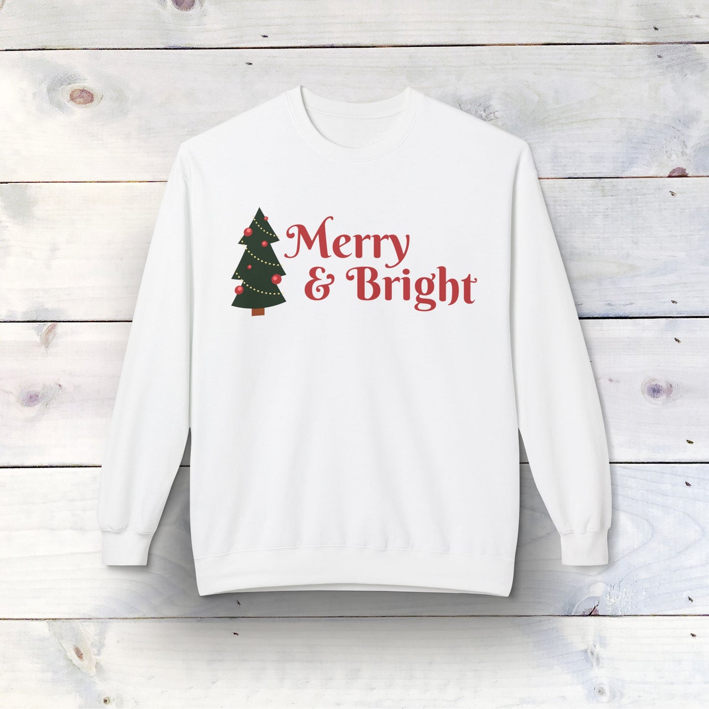 Merry & Bright - Unisex Midweight Softstyle Fleece Crewneck Sweatshirt