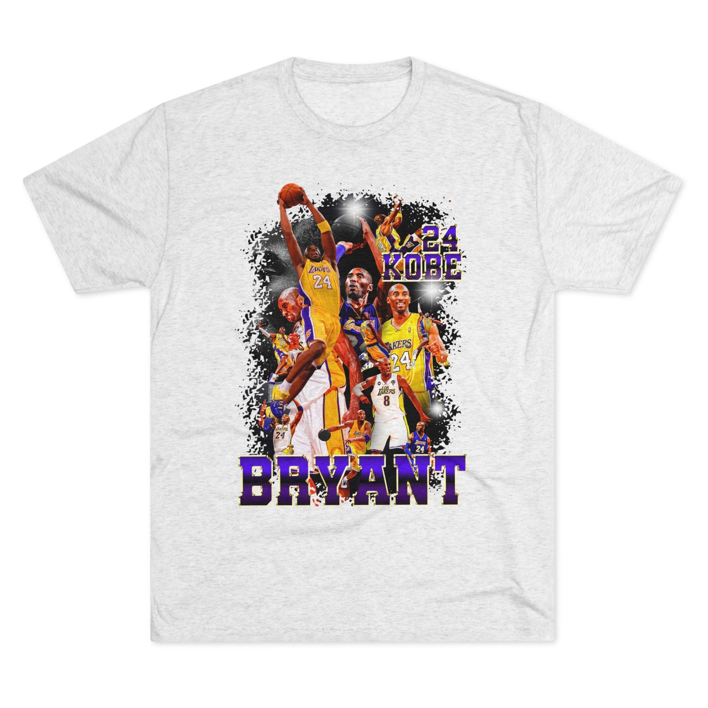 Kobe Bryant Retro Vibes Tri-Blend T-Shirt - Vintage-Inspired Ultra-Soft Basketball Legend Tee