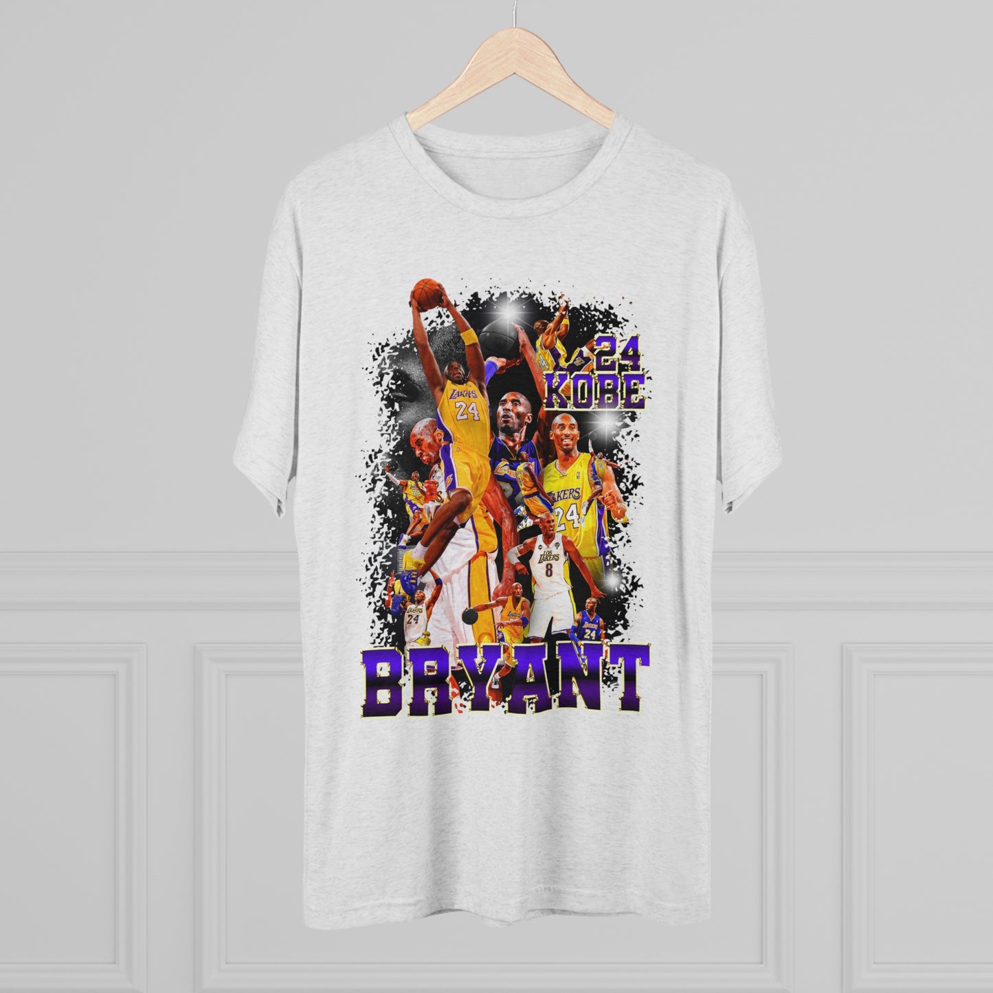 Kobe Bryant Retro Vibes Tri-Blend T-Shirt - Vintage-Inspired Ultra-Soft Basketball Legend Tee