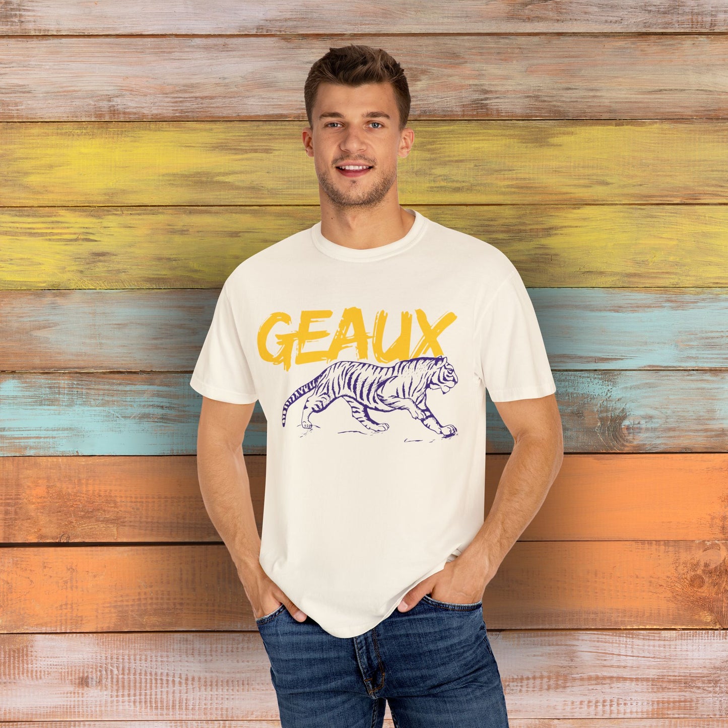 Geaux Tigers Comfort Colors 1717 Garment-Dyed T-Shirt