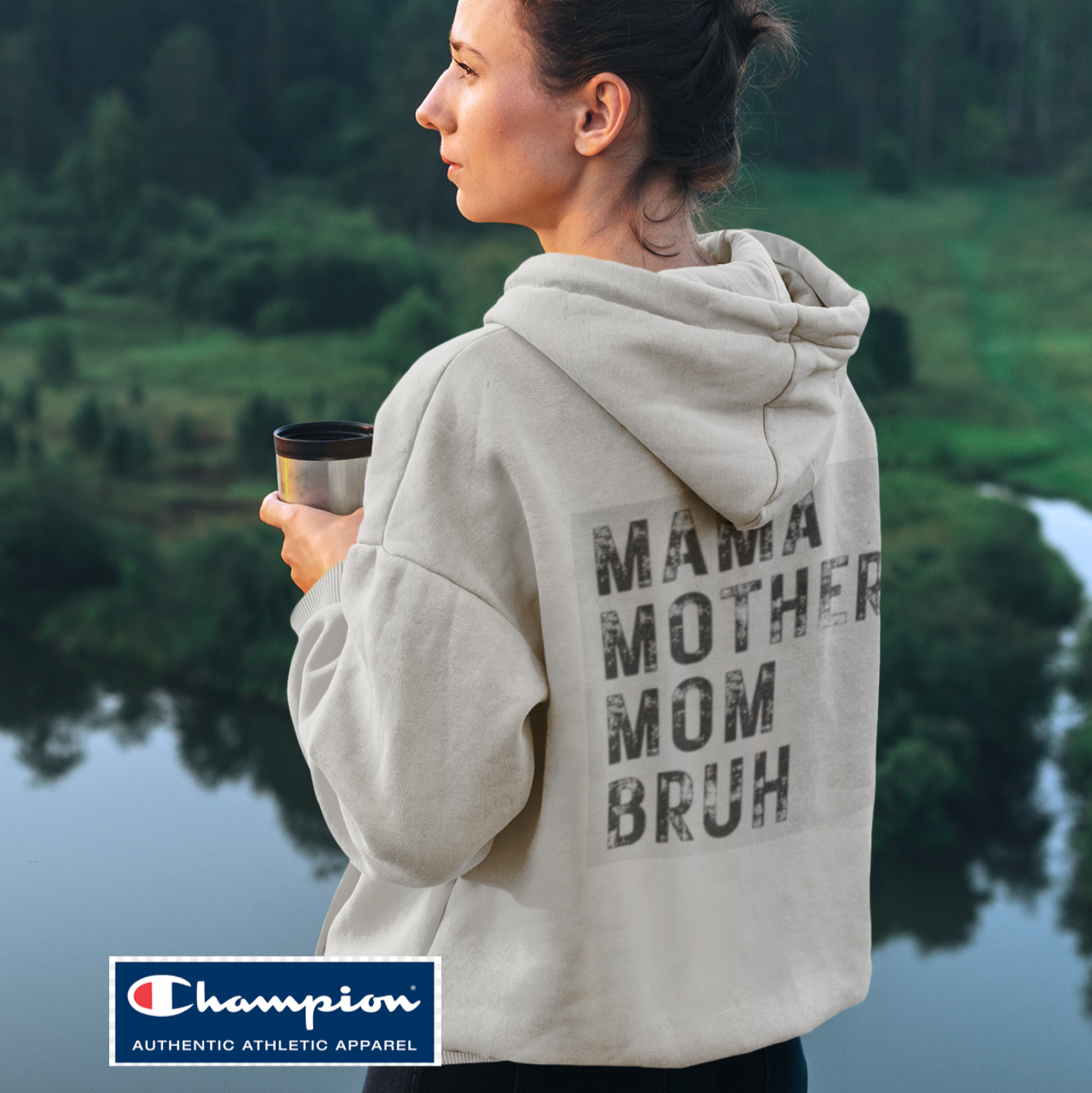 MOM - BRUH Premium Champion Hoodie