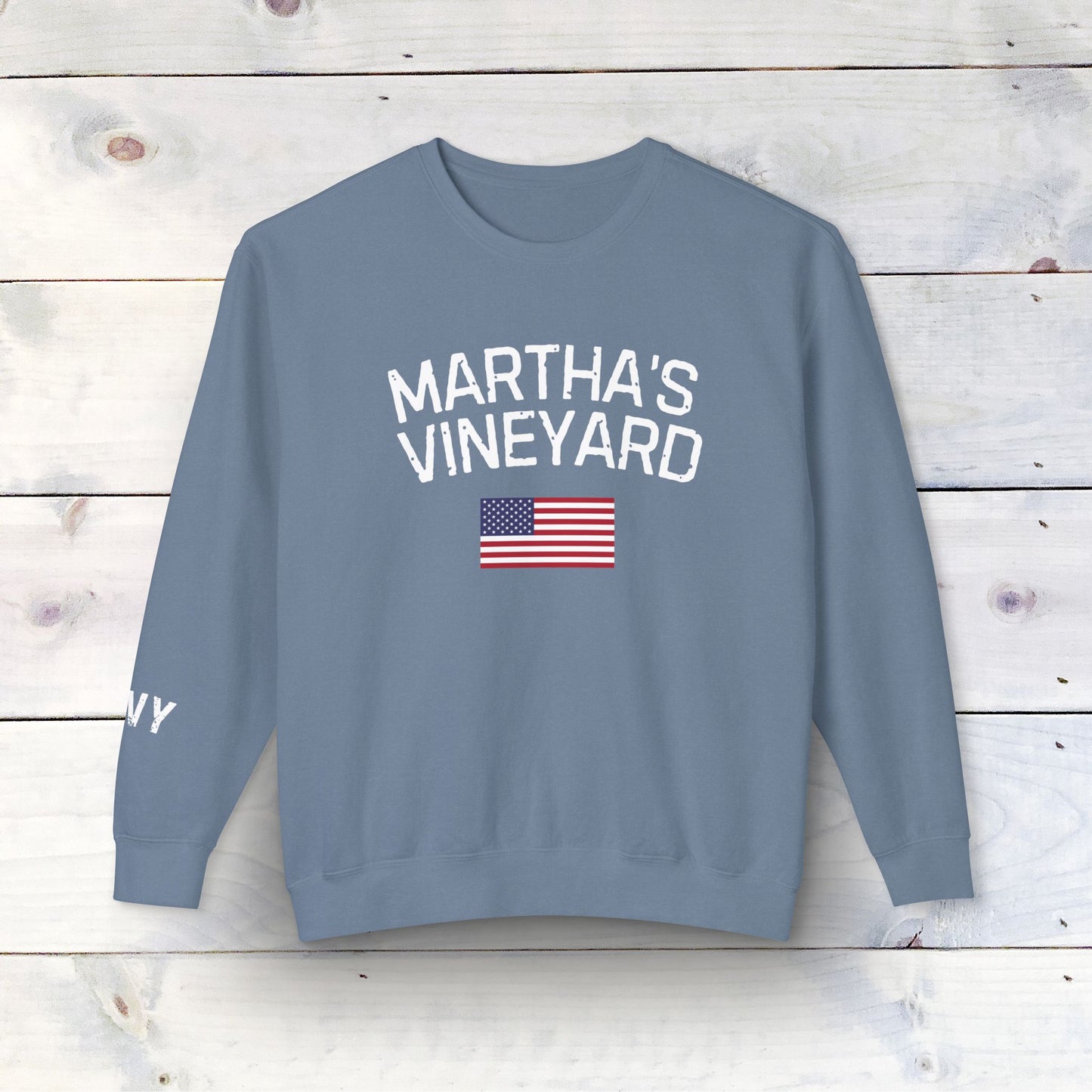 Martha's Vineyard Inspired Crewneck Sweatshirt - Soft Ring-Spun Cotton with MVY & The Vineyard Design