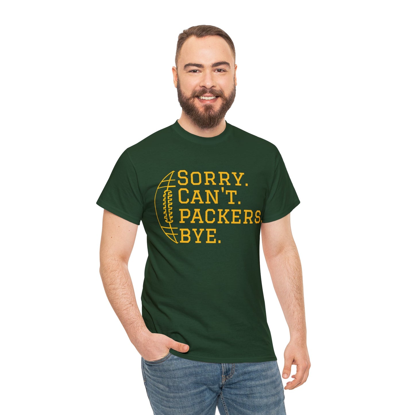 Sorry. Cant. Packers. Bye.  - Unisex Heavy Cotton Tee