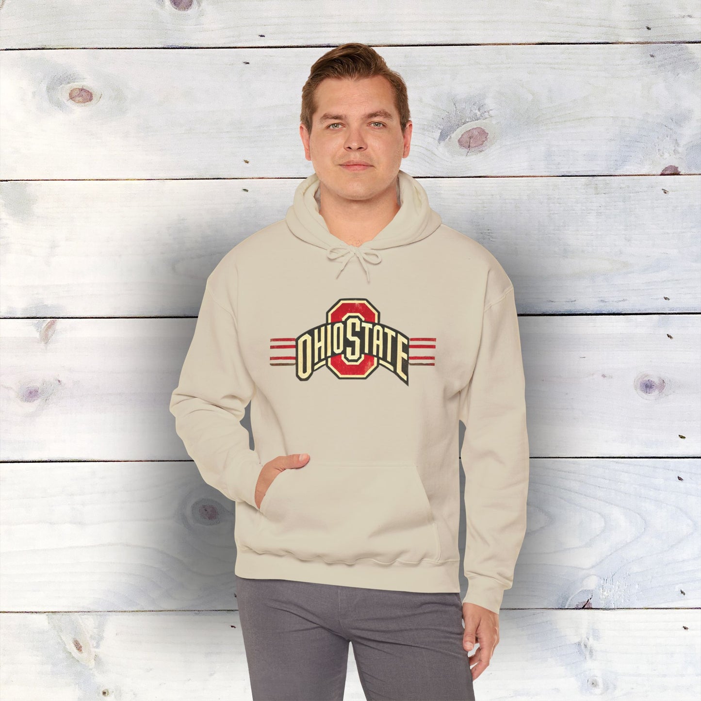 Vintage Ohio State Unisex Heavy Blend™ Hooded Sweatshirt