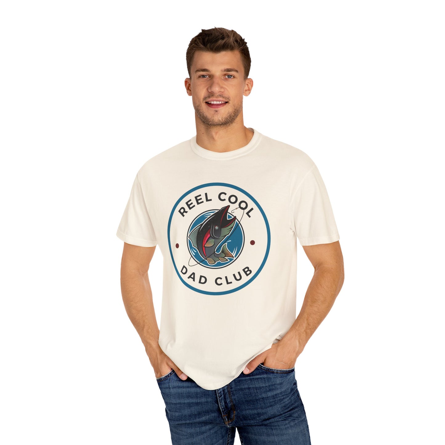 Reel Cool Dads Club T-Shirt - Comfort Colors 1717, Ultra-Soft Ring-Spun Cotton, Relaxed Fit
