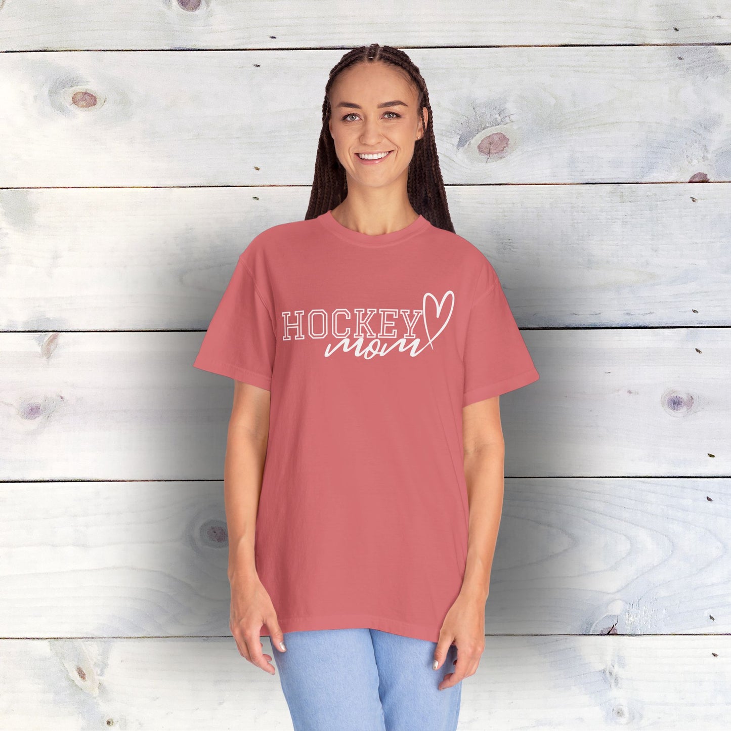 Eco-Friendly Hockey Mom Heart T-Shirt | 100% US Ring-Spun Cotton