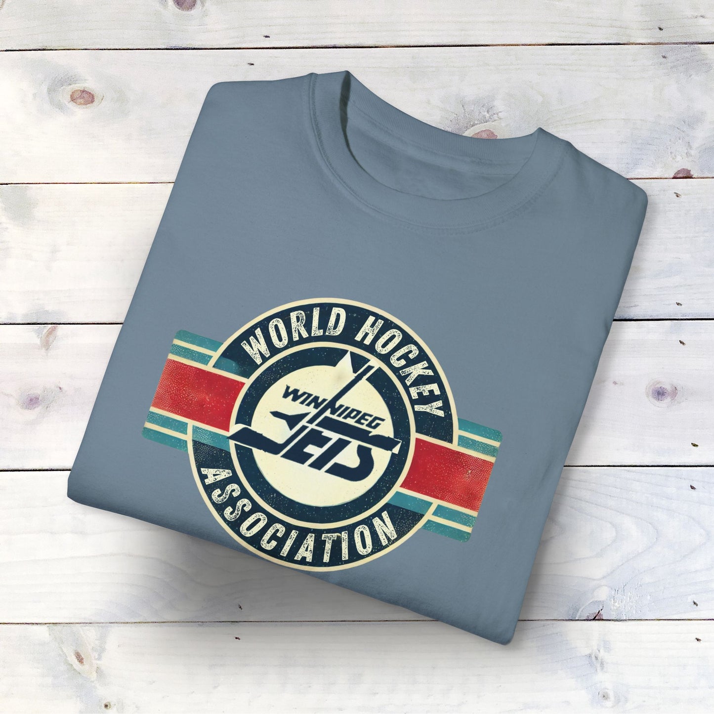 Vintage Winnipeg Jets Logo Unisex Garment-Dyed T-shirt