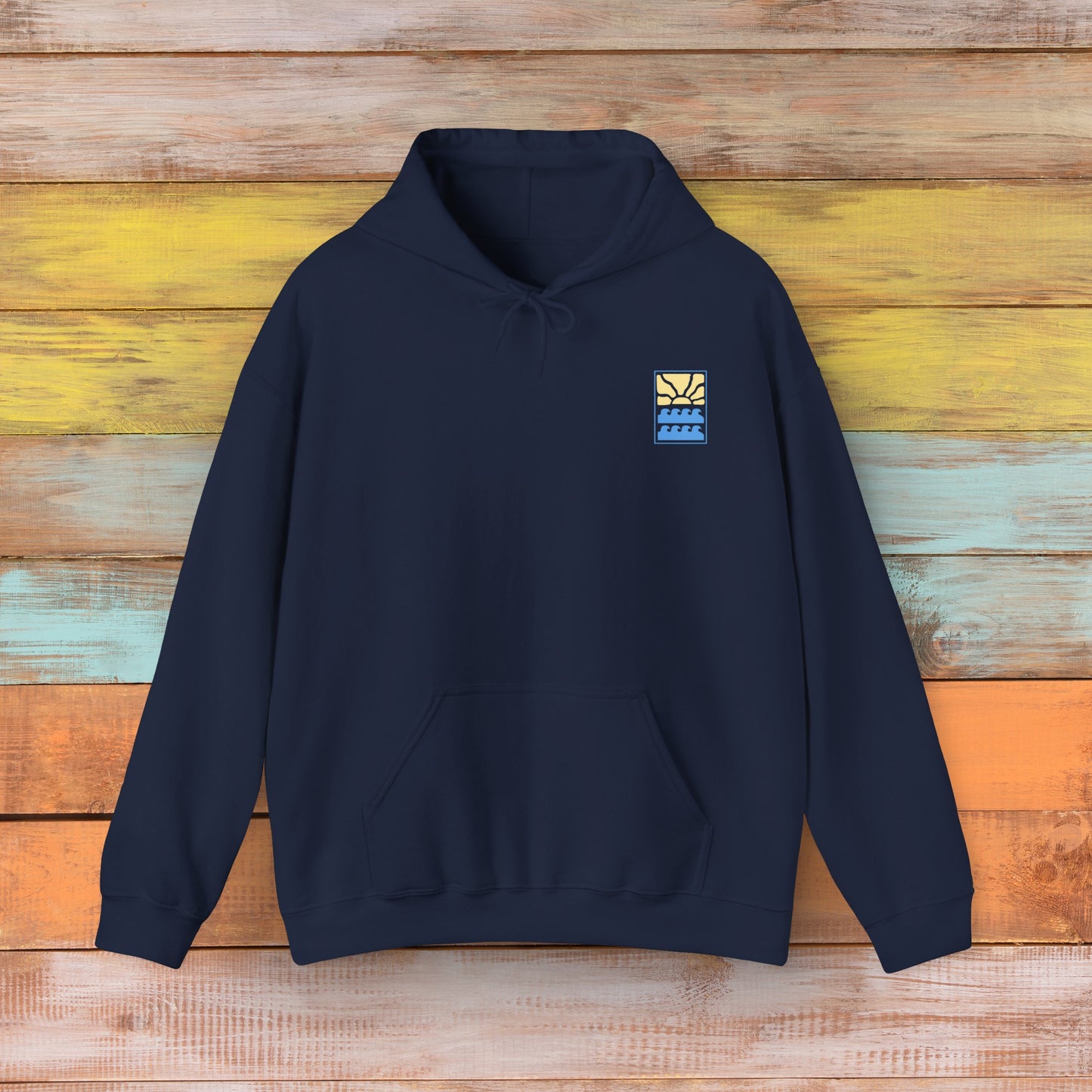 Sun & Waves - Cozy Comfort Unisex Heavy Blend Hooded Sweatshirt: Warmth Meets Style