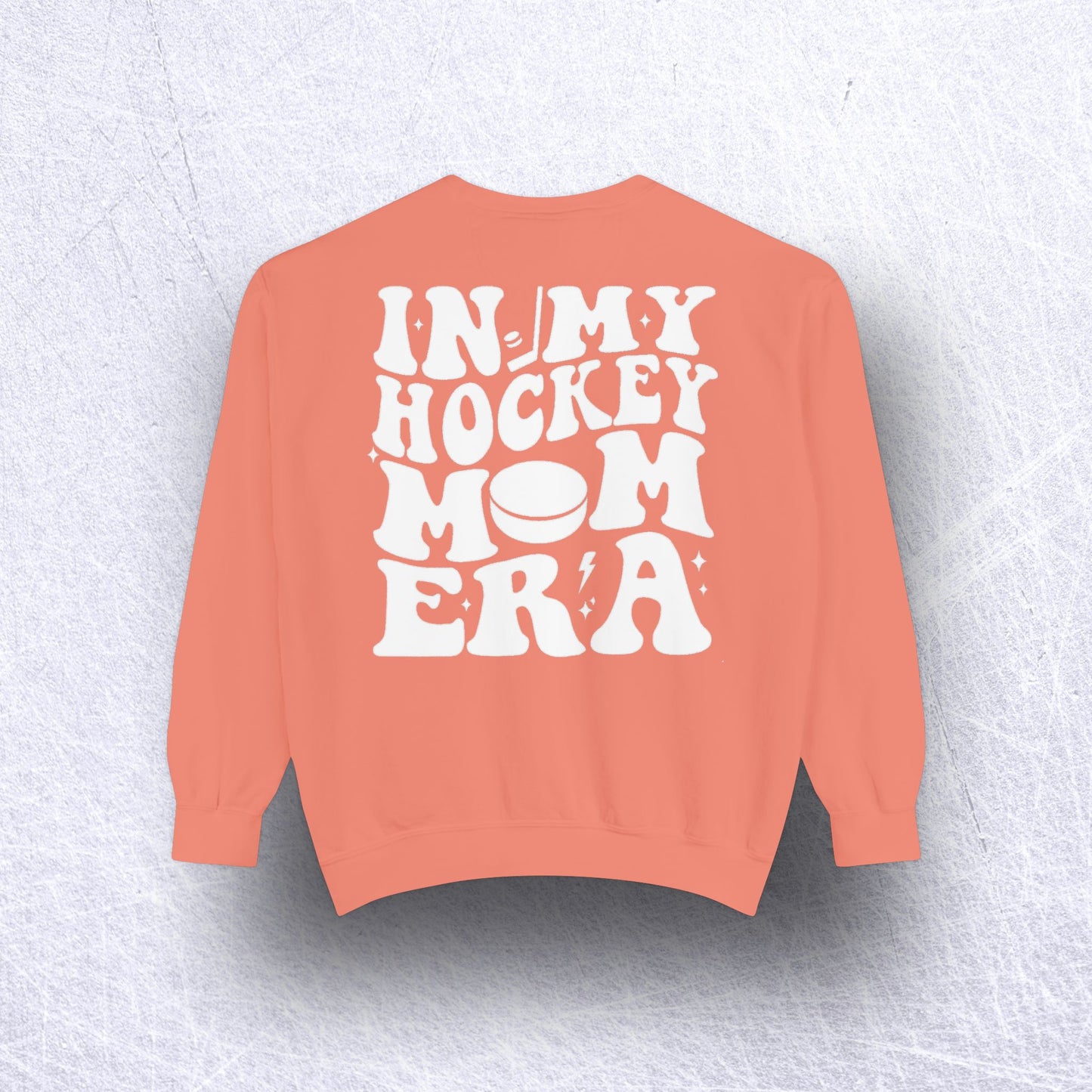 Eco-Friendly Hockey Mom Era Garment-Dyed Sweatshirt - Sustainable Ring-Spun Cotton & Polyester Blend