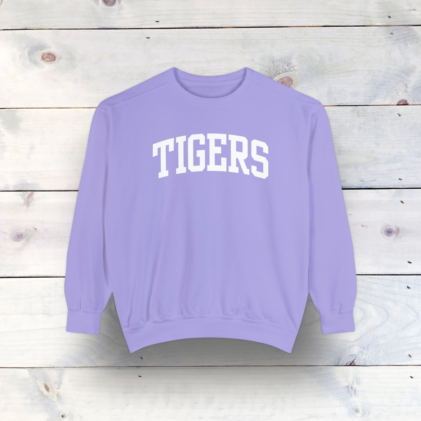 Eco-Friendly TIGERS Garment-Dyed Sweatshirt - Sustainable Ring-Spun Cotton & Polyester Blend