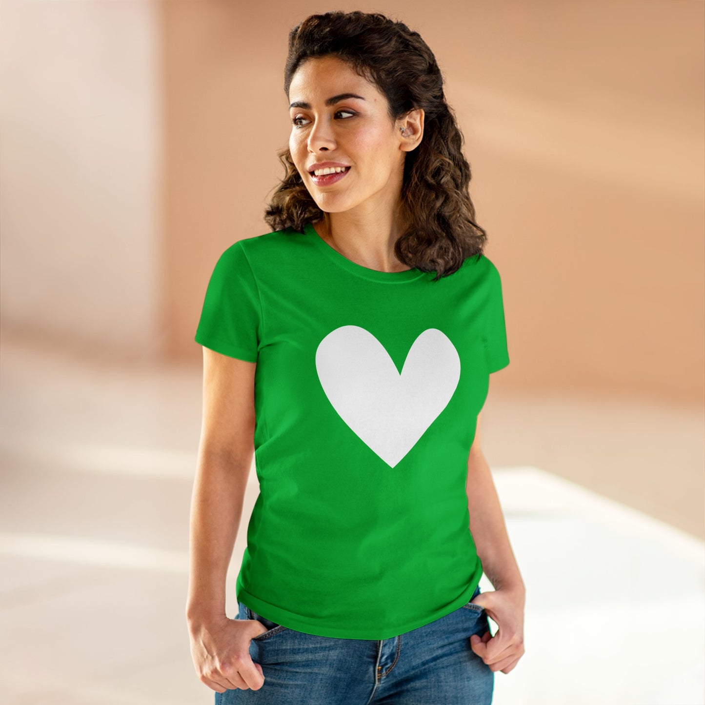 Bold Heart Tee - 100% Cotton Semi-Fitted T-Shirt with Bold Heart Design