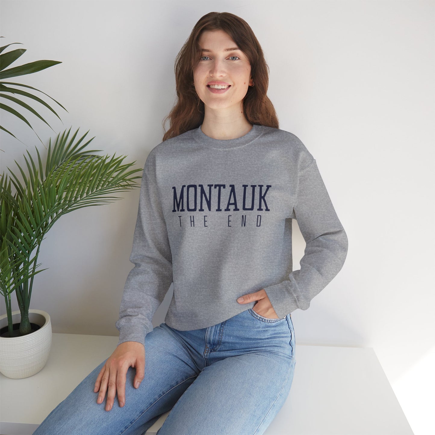 Montauk Essential Cozy Hoodie - Unisex Heavy Blend™ Crewneck Sweatshirt