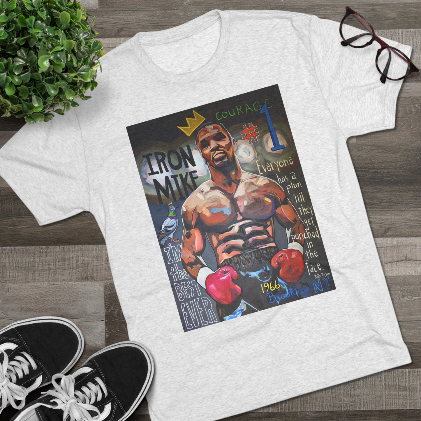 Iron Mike - Legendary Boxer Tribute Tri-Blend T-Shirt - Ultra-Soft, Iconic Fighter Inspired Design