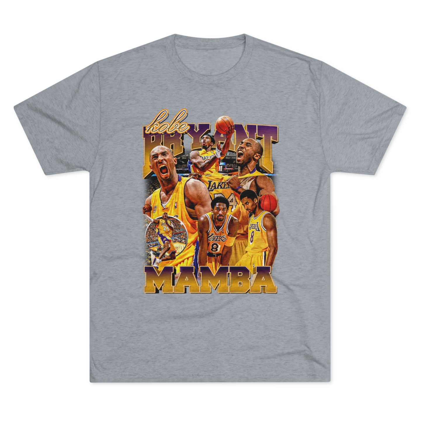 Kobe Bryant Retro Vibes Tri-Blend T-Shirt - Vintage-Inspired Ultra-Soft Basketball Legend Tee