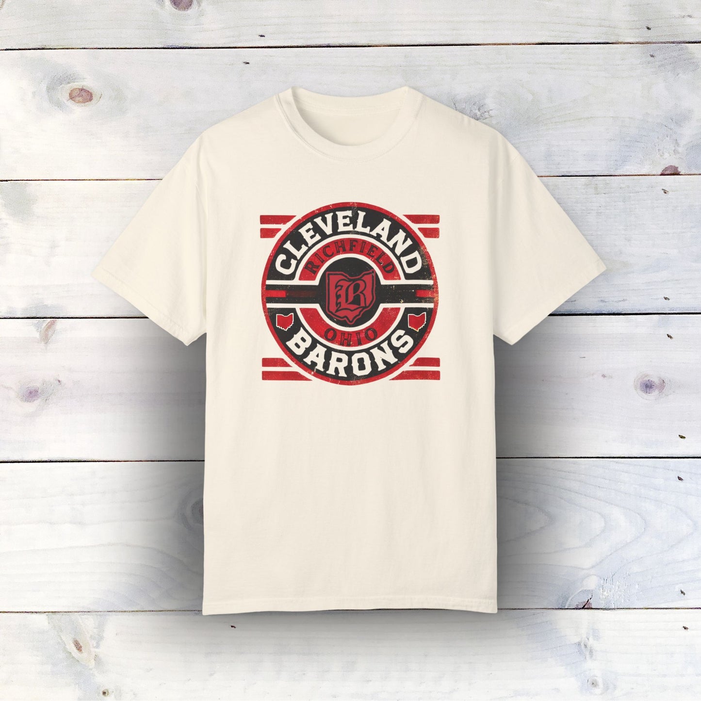 Vintage Cleveland Barons Unisex Garment-Dyed T-shirt