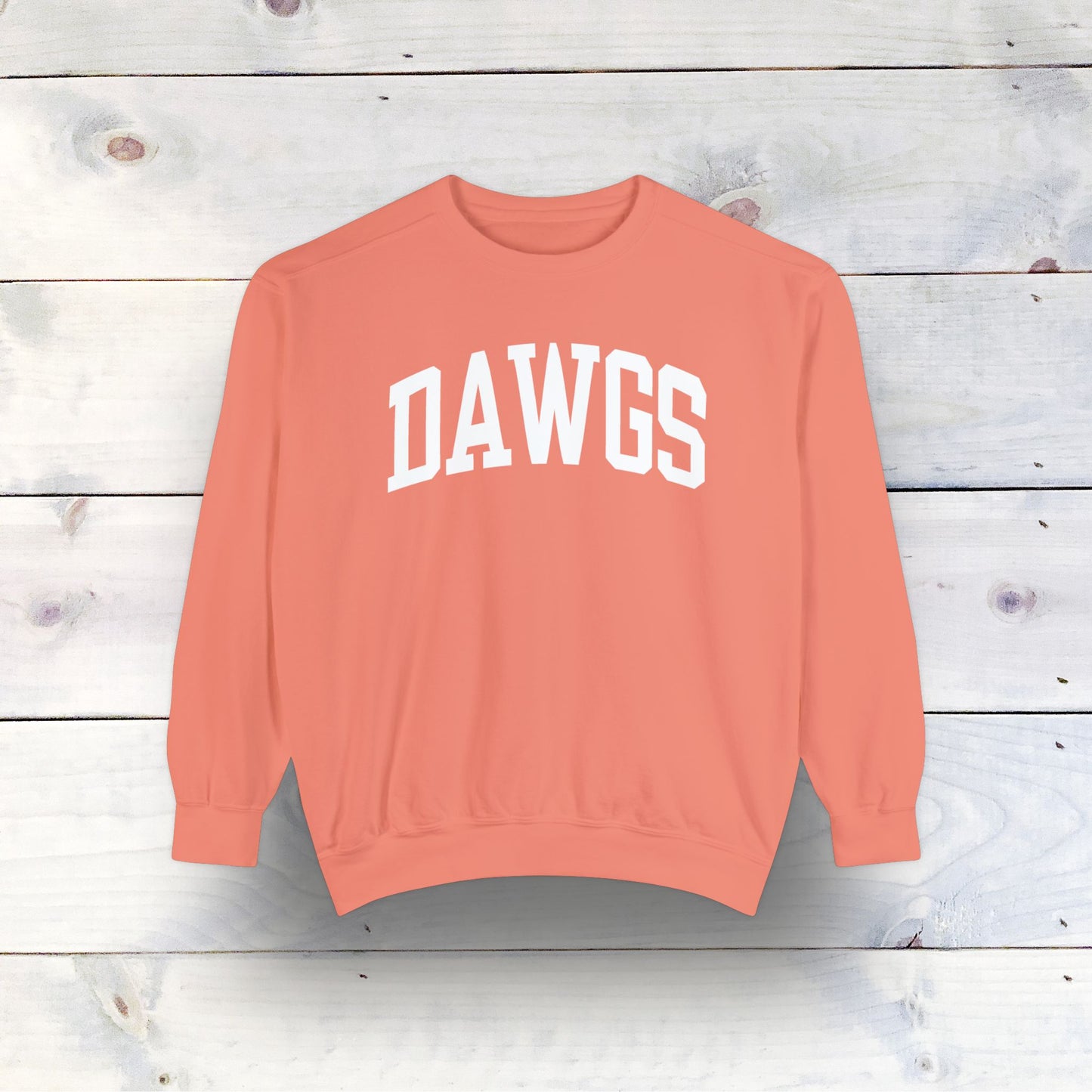 Eco-Friendly DAWGS Garment-Dyed Sweatshirt - Sustainable Ring-Spun Cotton & Polyester Blend