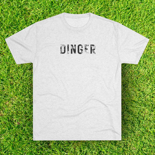 Dinger - Baseball Bliss Tri-Blend Tee: Unbelievably Soft Comfort with a Stylish Edge - Perfect for Baseball Enthusiasts!