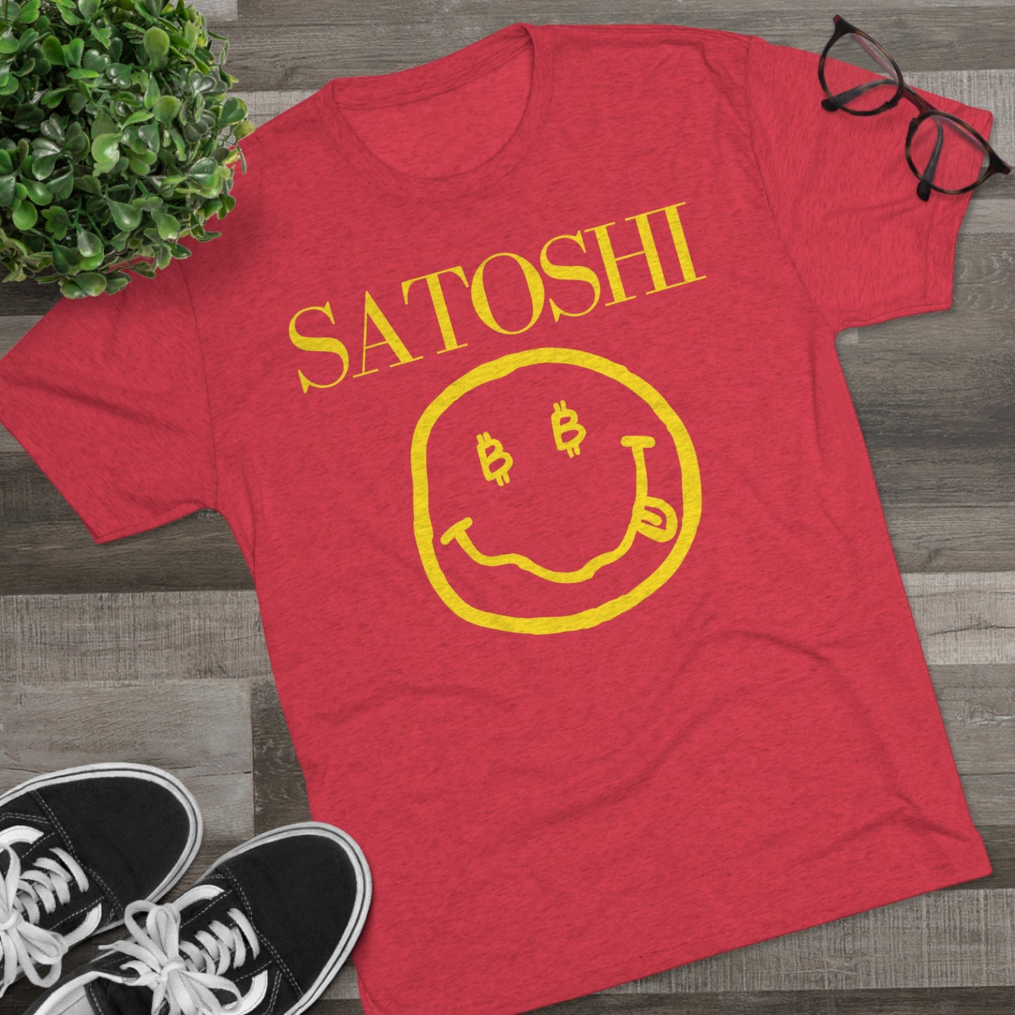 Satoshi Tribute Bitcoin T-Shirt: Unisex Tri-Blend Cryptocurrency Tee - Comfort & Style