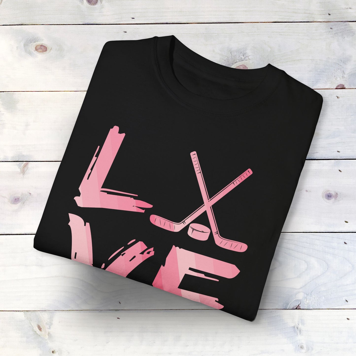 Eco-Friendly Hockey LOVE Unisex T-Shirt | 100% US Ring-Spun Cotton