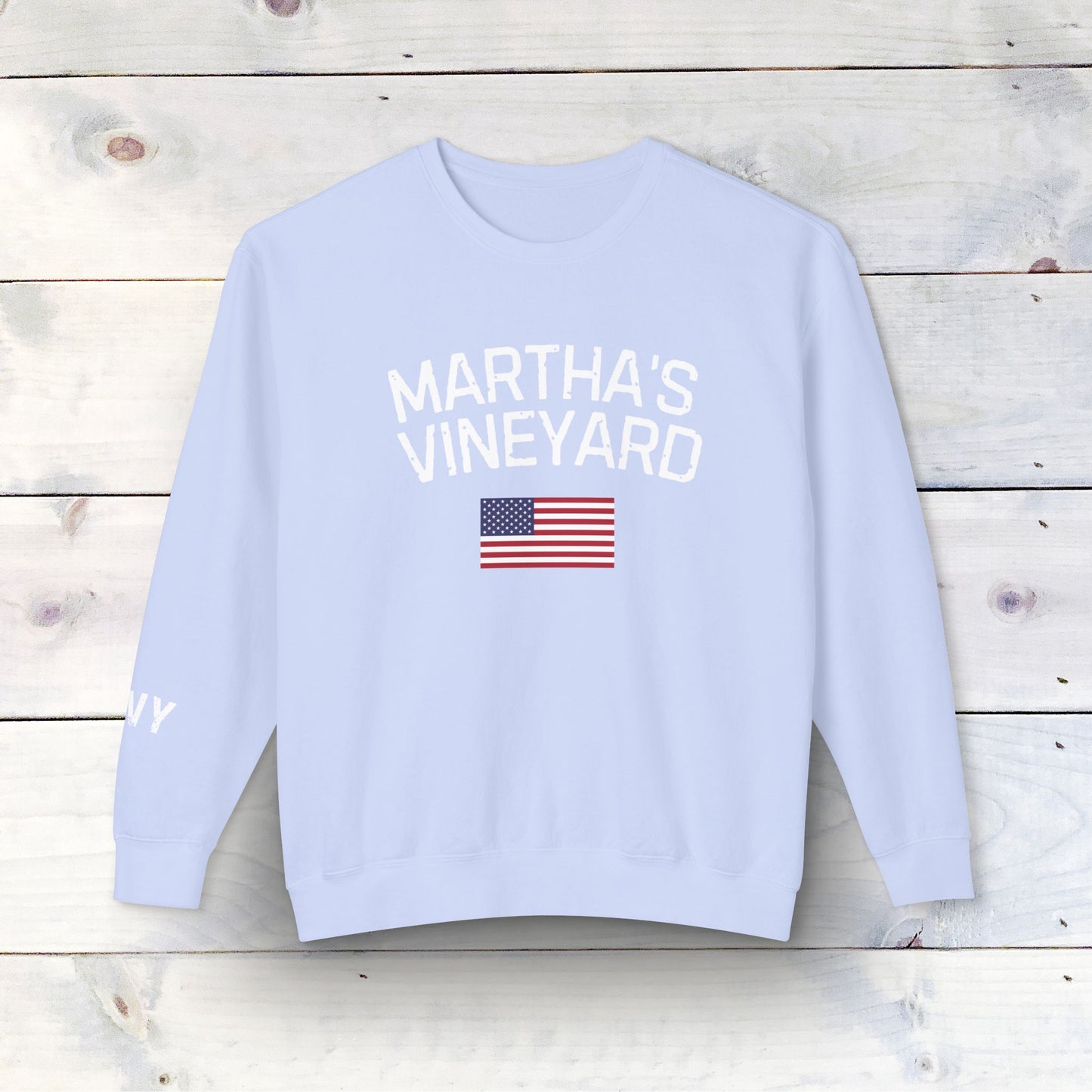 Martha's Vineyard Inspired Crewneck Sweatshirt - Soft Ring-Spun Cotton with MVY & The Vineyard Design