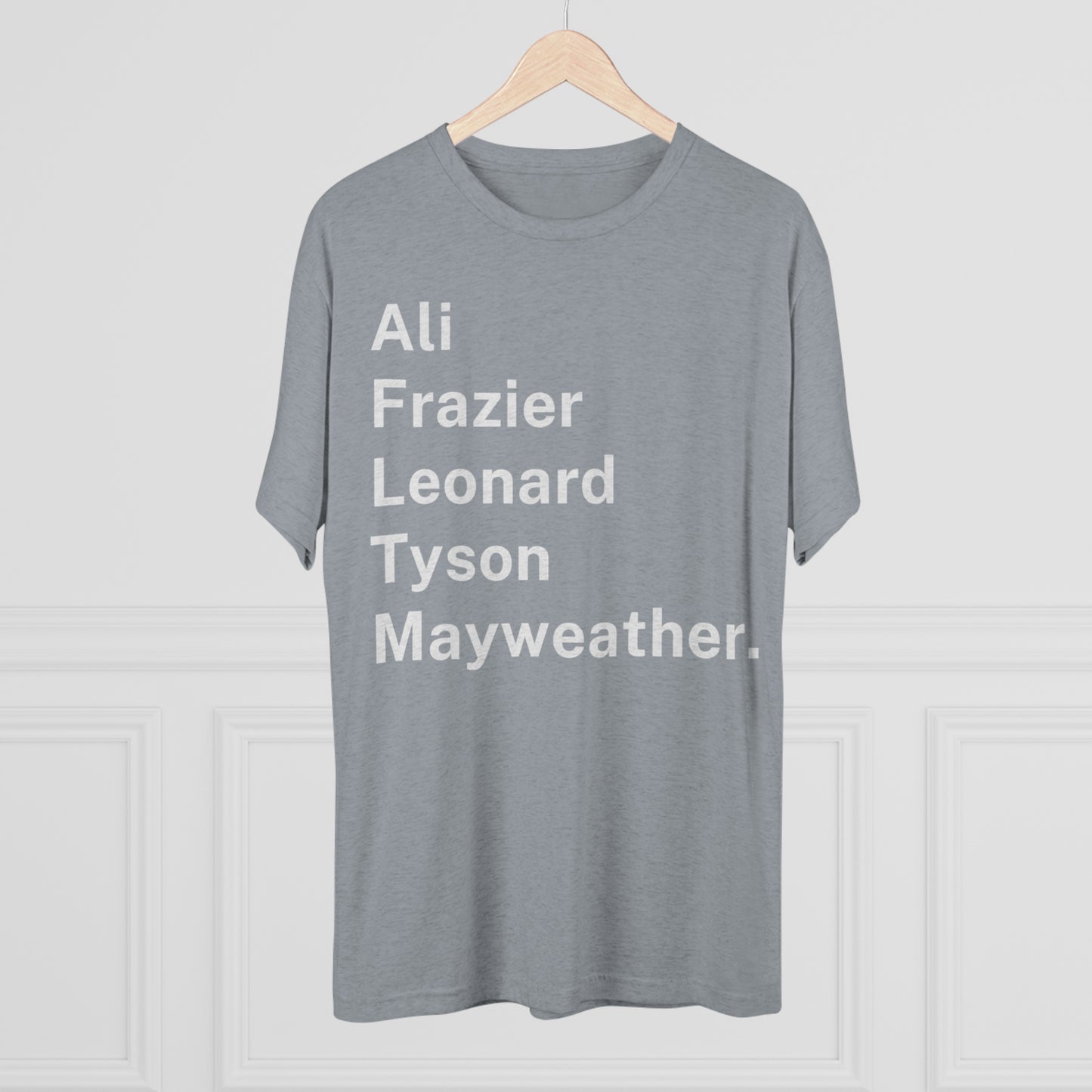 Top 5 Legendary Boxers Ultra-Soft Tri-Blend T-Shirt - Essential Boxing Fan Apparel