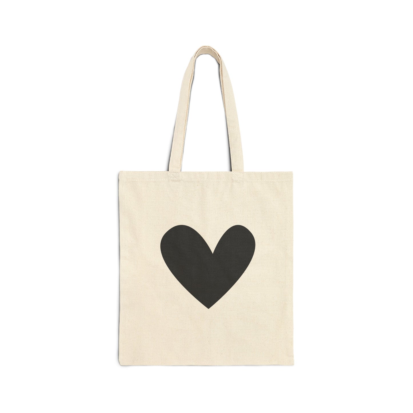 Bold Heart Tote Bag - Durable 100% Cotton Canvas, Perfect for Everyday Use