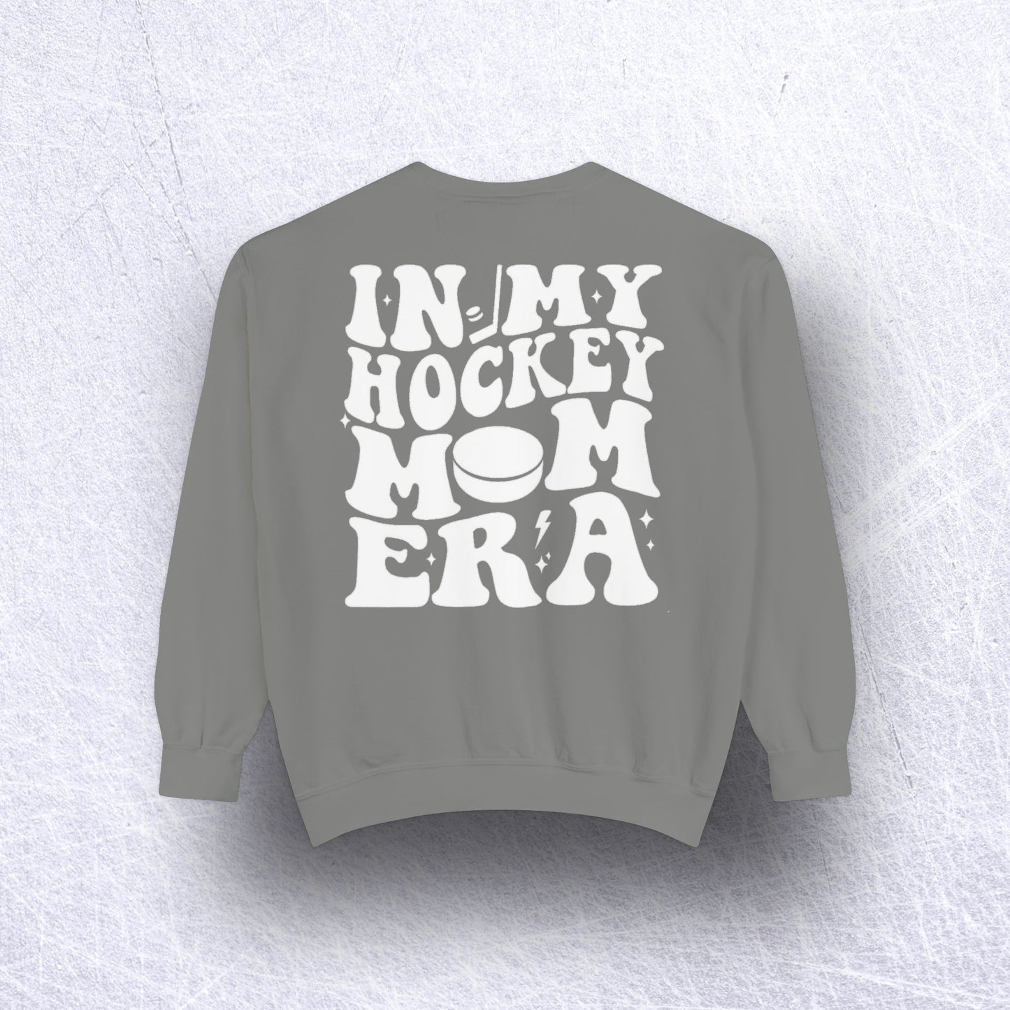 Eco-Friendly Hockey Mom Era Garment-Dyed Sweatshirt - Sustainable Ring-Spun Cotton & Polyester Blend