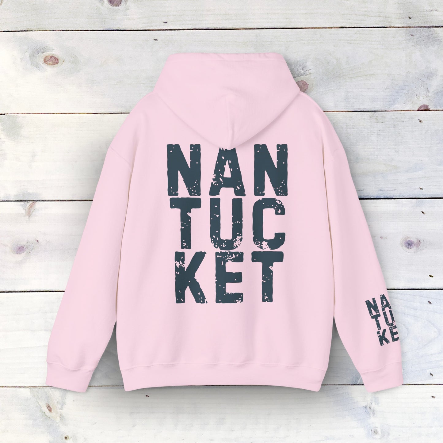 Nantucket Bold Lettering Hoodie - Cozy Unisex Heavy Blend