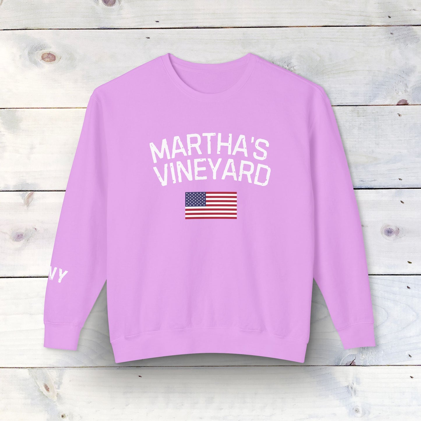 Martha's Vineyard Inspired Crewneck Sweatshirt - Soft Ring-Spun Cotton with MVY & The Vineyard Design