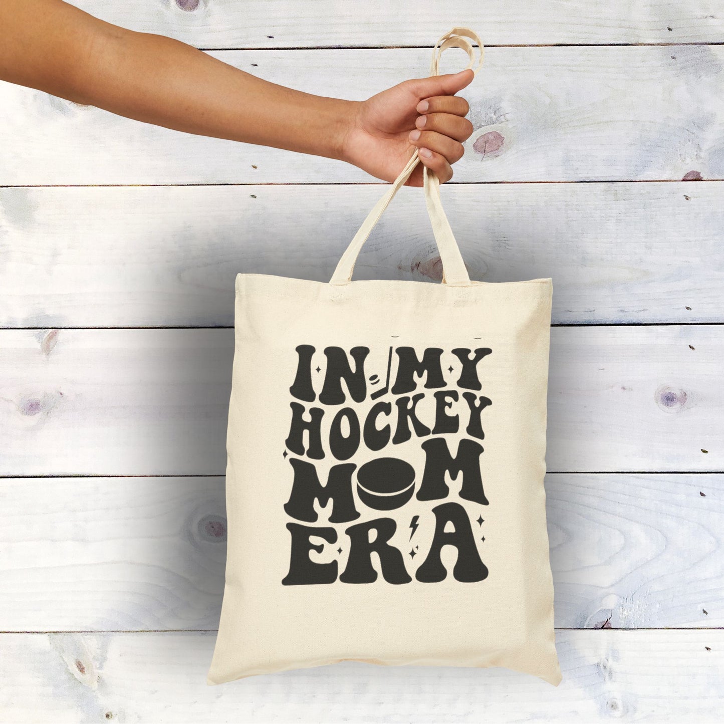 Hockey Mom Era - Cotton Canvas Tote Bag