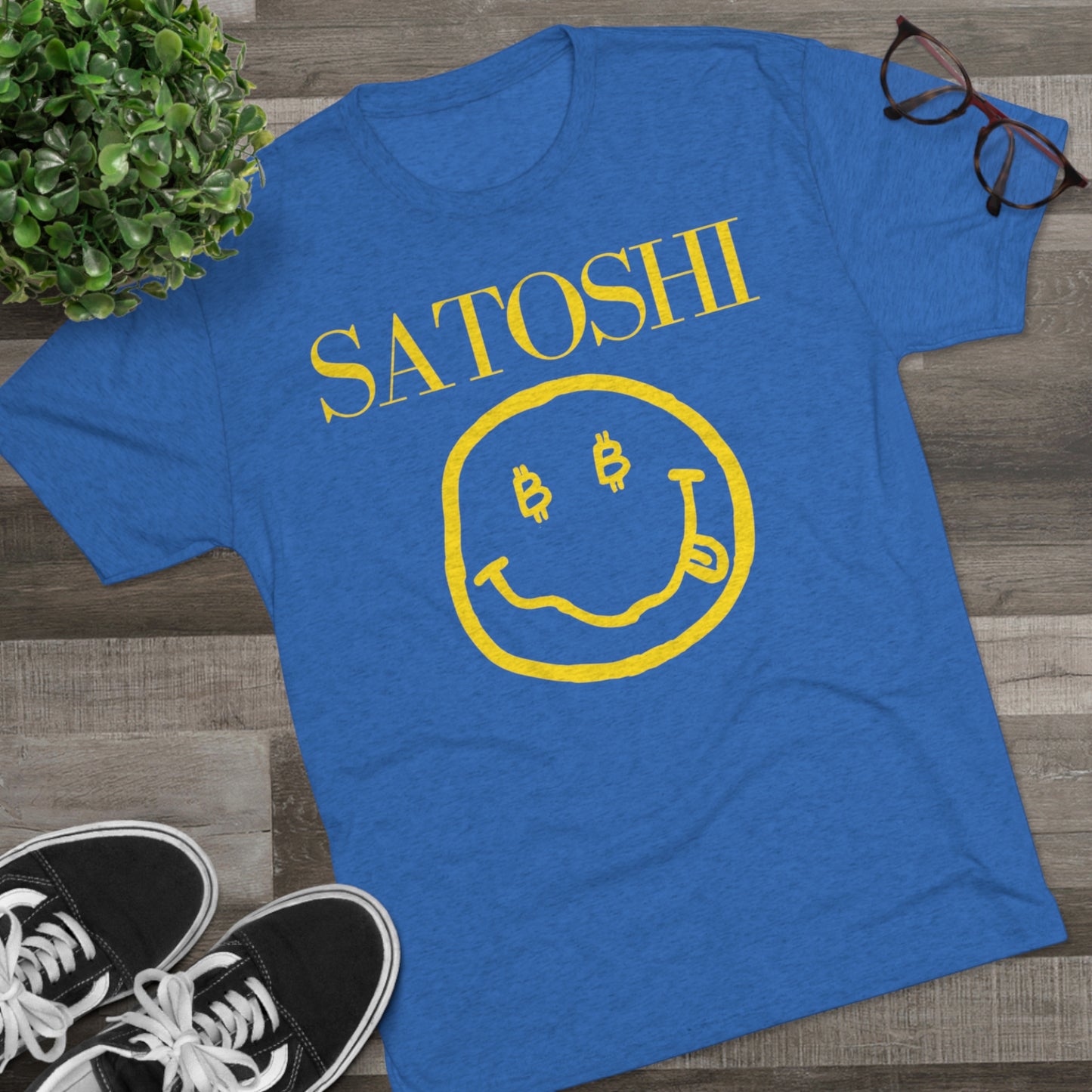 Satoshi Tribute Bitcoin T-Shirt: Unisex Tri-Blend Cryptocurrency Tee - Comfort & Style