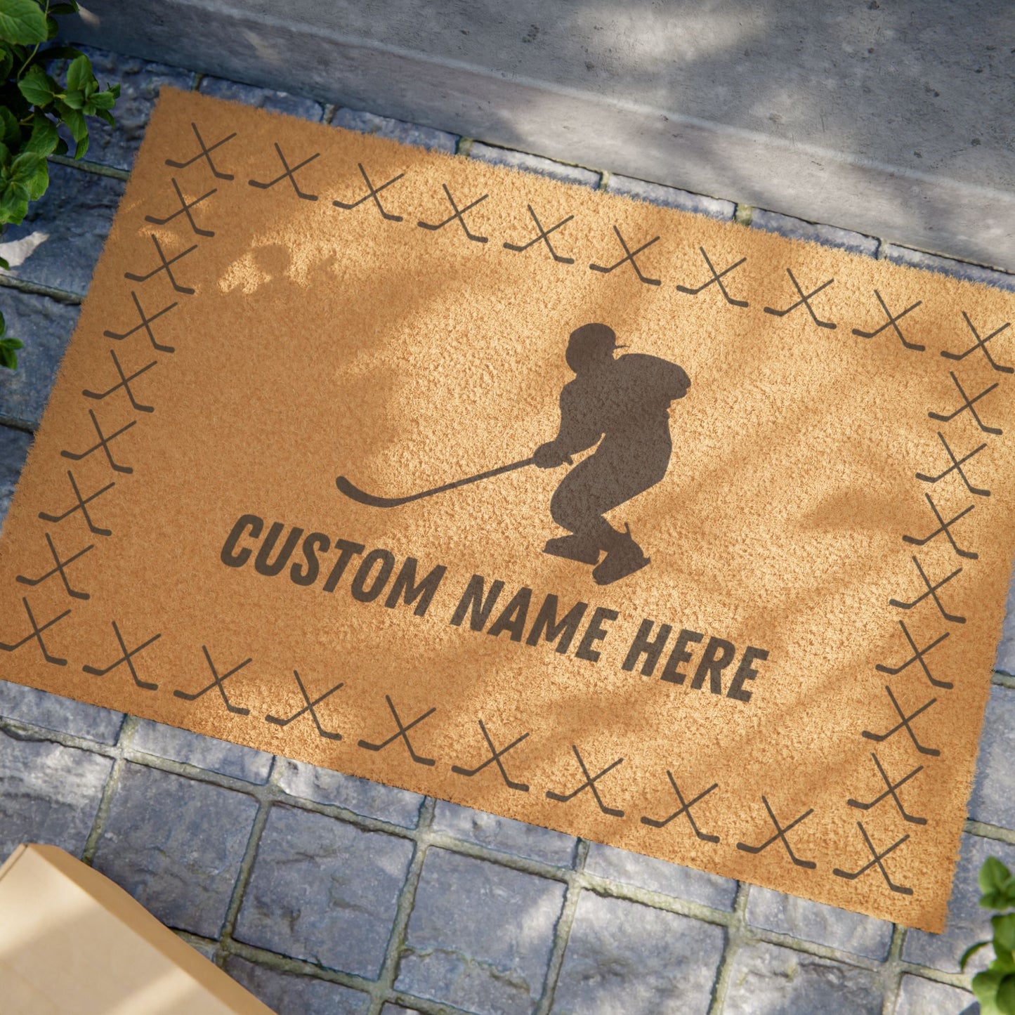 Custom Hockey Mat for Hockey Families - Outdoor Entryway Mat