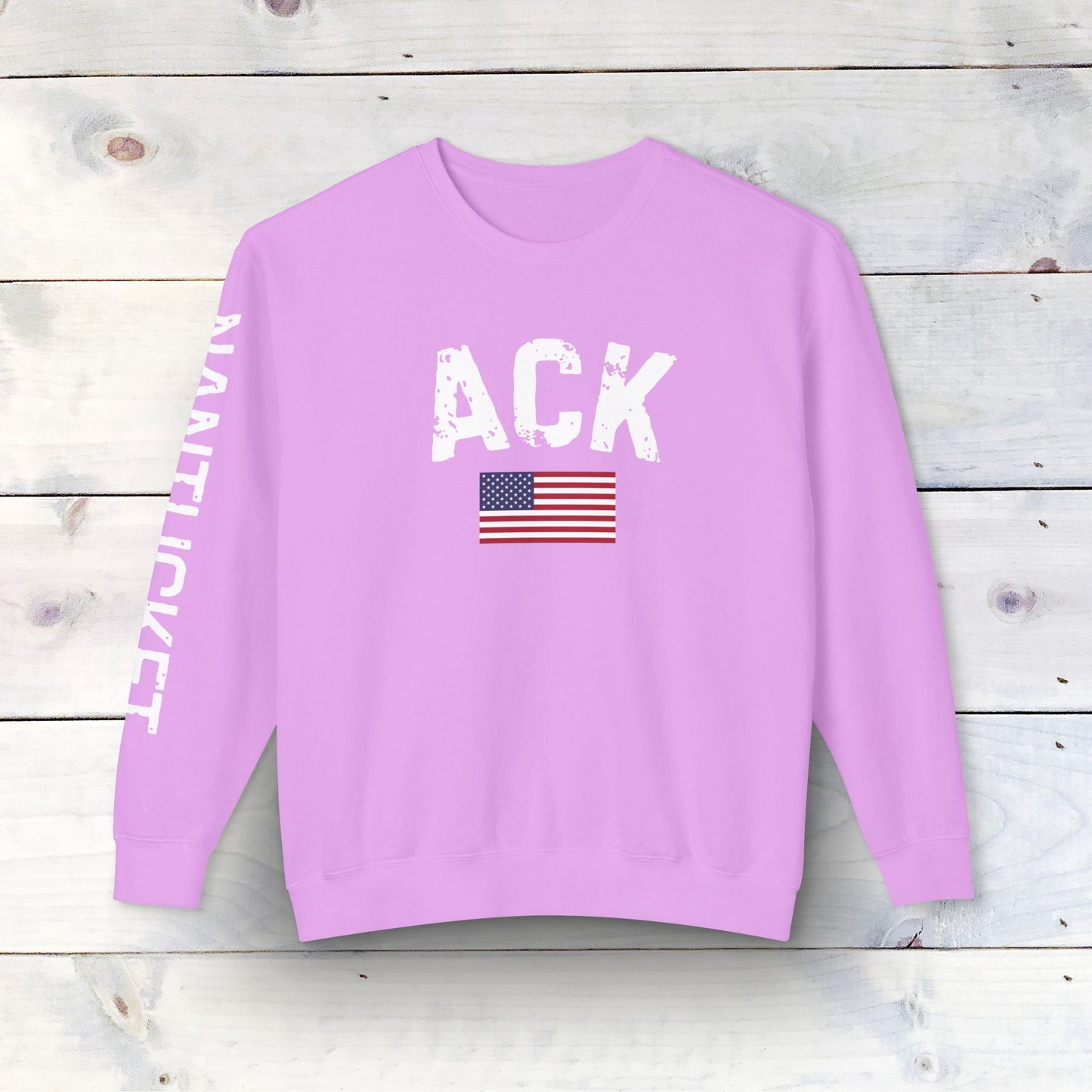 Nantucket Inspired Crewneck Sweatshirt - Soft Ring-Spun Cotton with ACK & Nantucket Design