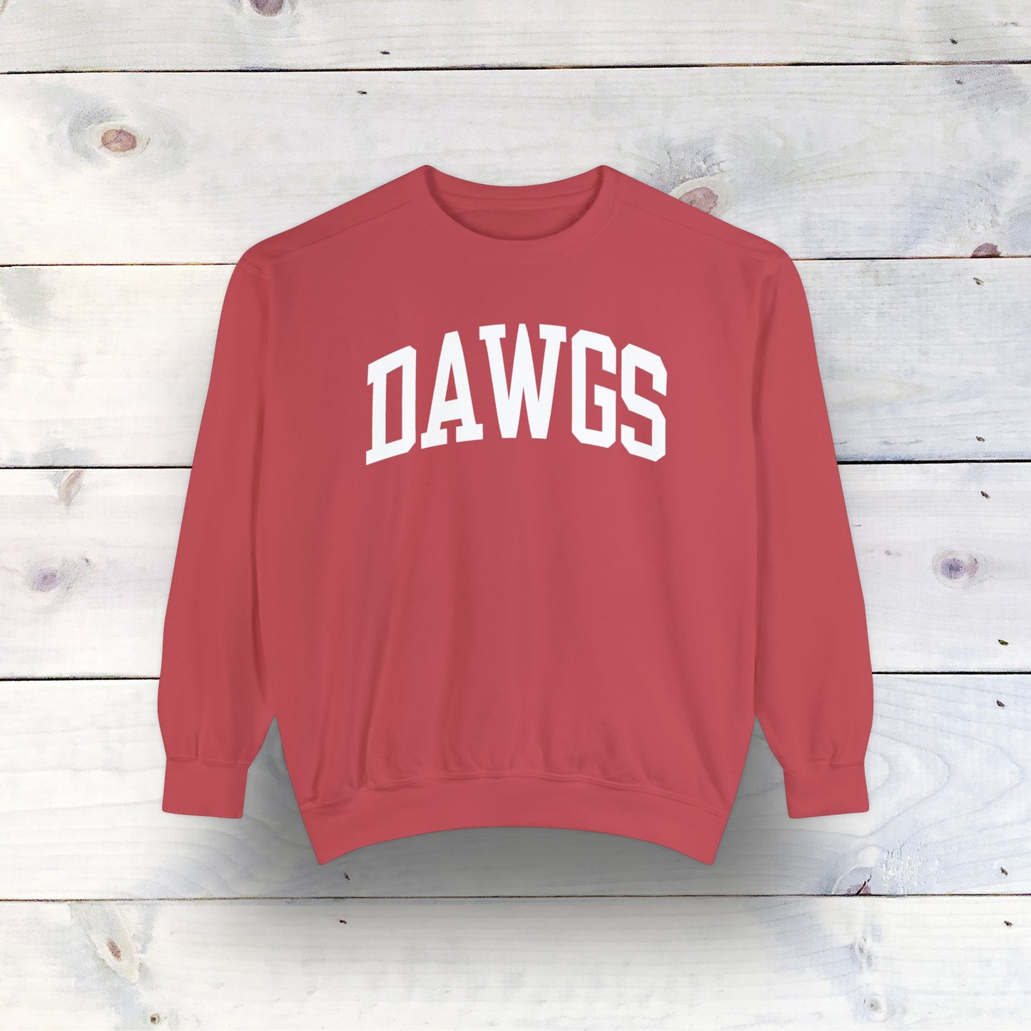 Eco-Friendly DAWGS Garment-Dyed Sweatshirt - Sustainable Ring-Spun Cotton & Polyester Blend