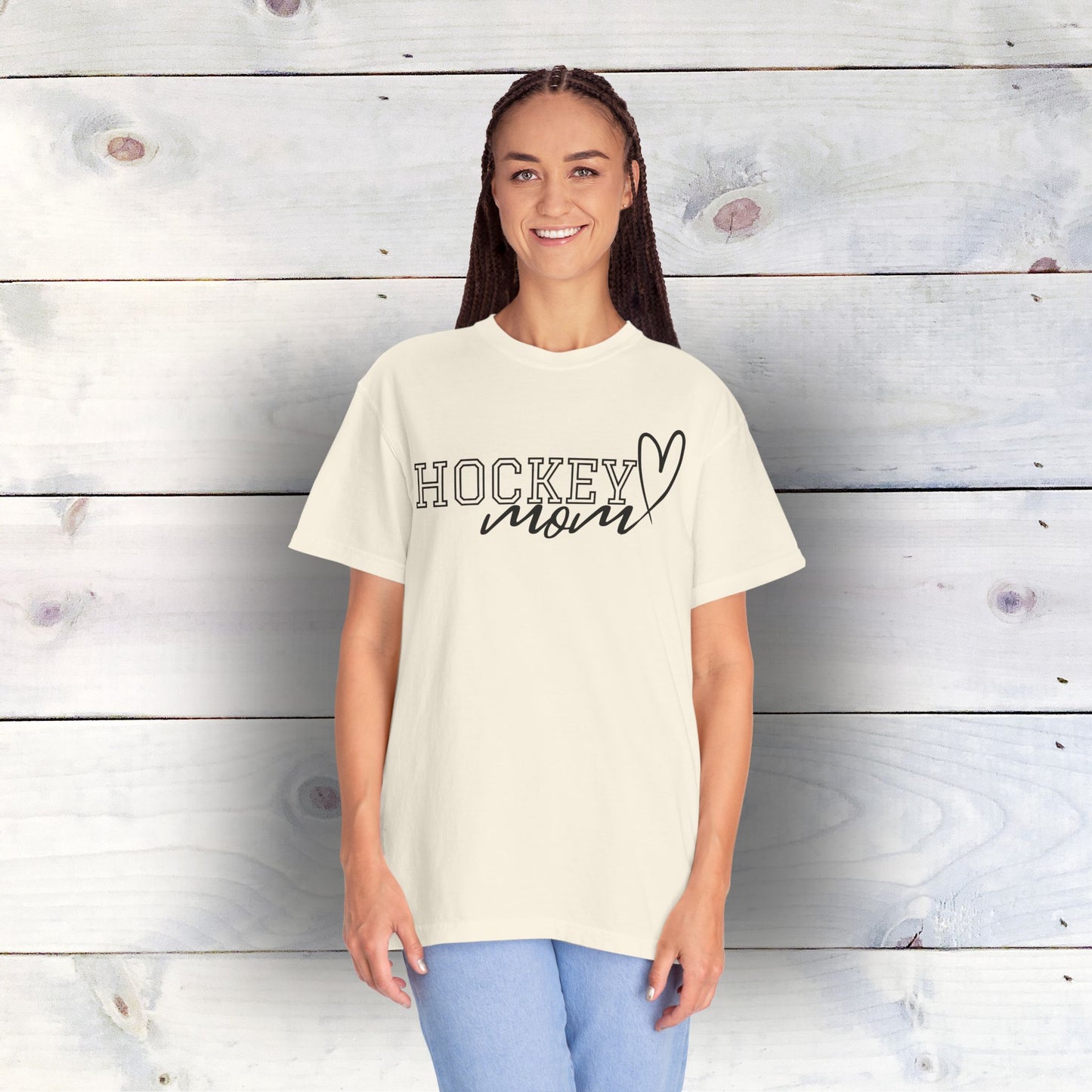 Eco-Friendly Hockey Mom Heart T-Shirt | 100% US Ring-Spun Cotton