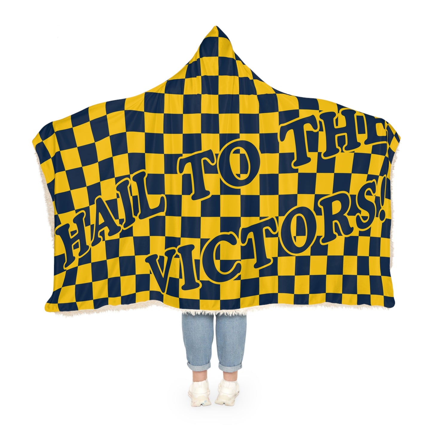 Hail to the Victors! Ultra-Soft Hooded Blanket with Microfleece or Sherpa Lining – Free Shipping